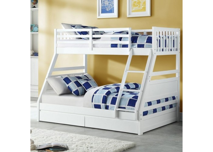 Ollie Triple Sleeper Bunk Bed, Triple Sleeper Bunk Beds With Mattress