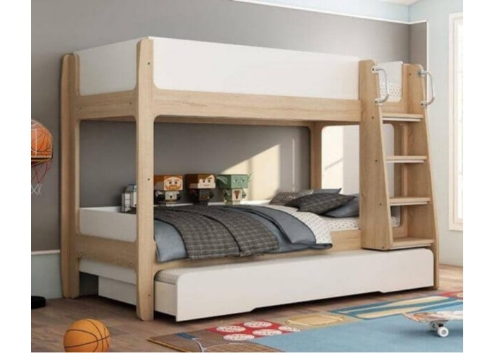 Abbey Bunk Bed And Trundle Triple Sleeper, Triple Sleeper Bunk Bed With Trundle